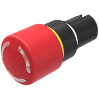 EAO E-Stop Actuator, 34mm, Illuminative, Twist-to-Release, Foolproof, MAINTAINED, Red