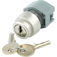 EAO Keylock Switch Actuator, 29mm, 3 Position, MAINT-Rest(a)-MAINT, Aluminum Bezel