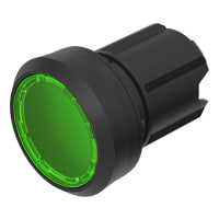 EAO Pushbutton Actuator, Plastic, 29.45mm, MOM., Illuminative, Transparent Green Lens