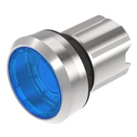 EAO Pushbutton Actuator, Metal, 29.45mm, MOM., Illuminative, Transparent Blue Lens