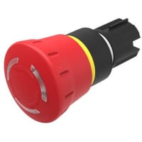 EAO E-Stop Actuator, 40mm, Illuminative, Push-to-Lock, Twist-to-Release, MAINTAINED, Red