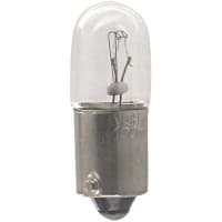 EAO Lamp, Incandescent, BA9S Bayonet, 100mA, 12VAC/DC