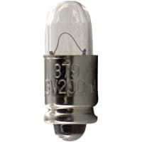 EAO Lamp, Incandescent, Filament, T-1 3/4, 200mA, 6.3VAC/DC