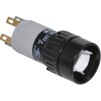 EAO Pushbutton Actuator, Raised, 18mm, 1NC+1NO, MOMENTARY, Illuminative, 5A, 250V, Solder