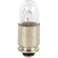 EAO Lamp, Incandescent, Filament, T-1 3/4, 75mA, 12VAC/DC