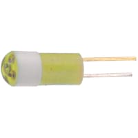 EAO LED, 4 Chips, T1 Bi-Pin, Yellow, 12mA, 28VDC