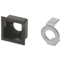 EAO Accessory, Front Bezel Set, Square, 19 x 19mm, Flush, Plastic, Black