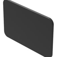 EAO Accessory, Legend Plate, Self-Adhesive, Blank, Plastic, Black, 27mm x 17.5mm