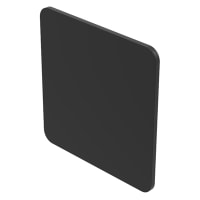 EAO Accessory, Legend Plate, Self-Adhesive, Blank, Plastic, Black, 27mm x 27mm