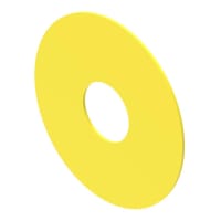 EAO Accessory, E-Stop Legend Plate, Self-Adhesive, Blank, Plastic, Yellow, D=75mm x 1mm