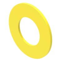 EAO Accessory, E-Stop Legend Plate, Blank, Plastic, Yellow, D=45mm x 1mm