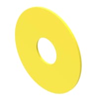 EAO Accessory, E-Stop Legend Plate, Blank, Plastic, Yellow, D=75mm x 1mm