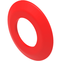 EAO Accessory, Front Bezel, Round, Plastic, RAL 3020, Red