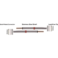 EasyBraid Co. Tweezer Cartridge Pair - Blade Tip 10.41mm (0.41") Long 800 degree for EB-9000S