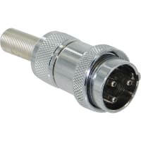 Eaton - CDM Electronics Connector circular microphone male cable plug 3 pin contact rated 5 amp