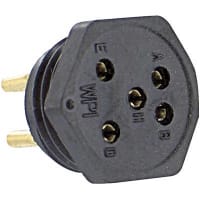 Eaton - CDM Electronics Connector mini hex basic female solder cup termination 5 socket contact