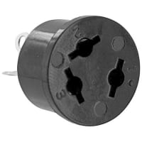 Eaton - CDM Electronics Relay Socket, 3 Pin, 1 Pole, Copper Alloy, 3 A, 500 VRMS, Chassis Mount, Solder Lug