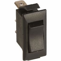 Eaton / Switches Rocker Switch, SPDT, (ON)-OFF-(ON), Non-Illum., Black Blank Actuator, 15A, 125VAC, QC