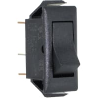 Eaton / Switches Rocker Switch, SPDT, ON-OFF-ON, Non-Illum., Black Blank Actuator, 15A, 125VAC, QC