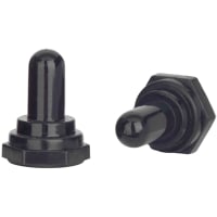 Eaton / Switches Accessory, Toggle Boot, Rubber, Black, Threaded, Includes 15/32-32 Brass Nut