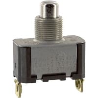 Eaton / Switches Pushbutton Switch, SPST-NO, .250" Metal Button, 15A, 125VAC, 10A, 250VAC, Screw Term.