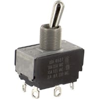 Eaton / Switches Toggle Switch, DPDT, ON-NONE-ON, General Purpose, 15A, 125VAC, 10A, 250VAC, Solder Term.