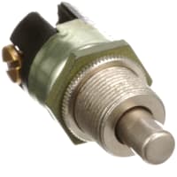 Eaton / Switches Pushbutton Switch, SPST-NO, .296" Metal Button, 5A, 12VDC, Screw Terminals