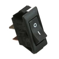 Eaton / Switches Rocker Switch, SPST, ON-NONE-OFF, Non-Illum., Black Actuator W/Legend, 15A, 125VAC, QC