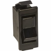 Eaton / Switches Switch, Rocker, SPST, ON-NONE-OFF, Non-Illum, Black Blank Actuator, 16A, 125VAC, .250 QC