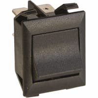 Eaton / Switches Rocker Switch, DPST, ON-NONE-OFF, Non-Illum., Black Blank Actuator, 15A, 125VAC, QC