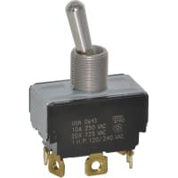 Eaton / Switches Toggle Switch, DPDT, ON-NONE-ON, General Purpose, 20A, 125VAC, 10A, 250VAC, Screw Term.