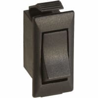 Eaton / Switches Rocker Switch, SPST, ON-NONE-OFF, Non-Illum, Black Blank Actuator, 15A, 125VAC, .250 QC