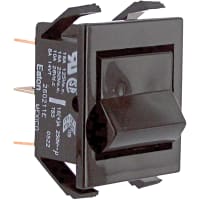 Eaton / Switches Rocker Switch, DPST, ON-NONE-ON, Non-Illuminated, Black Blank Actuator, 16A, 125VAC, QC