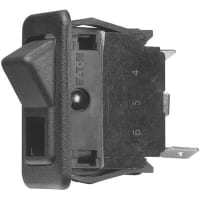 Eaton / Switches Rocker Switch, SPST, ON-NONE-OFF, 14VDC LED, No Lens In Actuator, 15A, 125VAC, QC