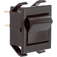 Eaton / Switches Rocker Switch, DPST, (ON)-NONE-OFF, Non-Illum, Black Blank Actuator, 16A, 125VAC, QC