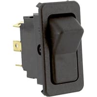 Eaton / Switches Rocker Switch, DPDT, ON-NONE-ON, Non-Illum, Black Two-Faced Actuator, 15A, 125VAC, QC