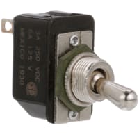 Eaton / Switches Toggle Switch, SPST, ON-NONE-OFF, .500" Actuator, 6A, 125VAC/DC, 3A, 250VDC, Solder Term