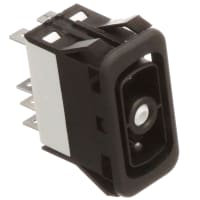 Eaton / Switches Rocker Switch Base, Rocker Frame, DP, OFF-NONE-ON, 2 x 14VDC Lamps, Std. Contacts