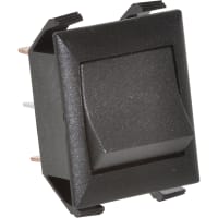 Eaton / Switches Rocker Switch, DPST, ON-NONE-ON, Non-Illum., Black Blank Actuator, 15A, 125VAC, QC