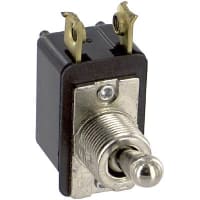 Eaton / Switches Toggle Switch, SPST, ON-NONE-OFF, .500" Actuator, 6A, 125VAC/DC, 3A, 250VDC, Screw Term.