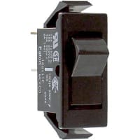 Eaton / Switches Rocker Switch, SPST, (ON)-NONE-OFF, Non-Illum, Black Blank Actuator, 16A, 125VAC, QC