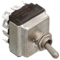 Eaton / Switches Toggle Switch, 4PDT, ON-NONE-ON, Military, Sealed Actuator, 20A, 125VAC/28VDC, Screw