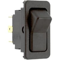 Eaton / Switches Rocker Switch, SPDT, ON-OFF-ON, Non-Illum, Black Two-Faced Actuator, 15A, 125VAC, QC