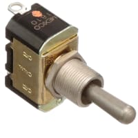 Eaton / Switches Toggle Switch, SPST, ON-OFF-ON, Military, Unsealed, 15A, 125VAC, 20A, 30VDC, Solder Term.