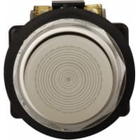 Eaton / Switches Pushbutton Switch, SPST-NC, .406" Nylon Black Button, 3A, 125VAC, .250" QC Terminal