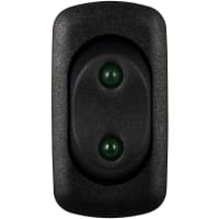 Eaton / Switches Rocker Switch, SPDT, (ON)-OFF-(ON), Dual Green 125VAC LED's, 16A, 125VAC, IP56, Snap-In