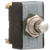 Eaton / Switches Pushbutton Switch, DPST-NO, .250" Metal Button, 15A, 125VAC, 10A, 250VAC, Screw Term.