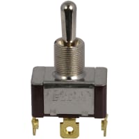 Eaton / Switches Toggle Switch, 1PDT.ON-OFF-(ON), Metal Bat Actuator, 20A, 125VAC, 10A, 277VAC, Screw