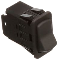 Eaton / Switches Rocker Switch, DP, ON-OFF-ON, Non-Illuminated, No Lens Black Actuator, No Legends