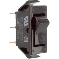 Eaton / Switches Rocker Switch, SPDT, ON-NONE-ON, Non-Illum, Black Blank Actuator, 16A, 125VAC, QC